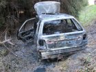 Auto zničené požárem Foto HZS JMK