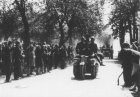 Sovětští vojáci jedoucí na německém polopásovém vozidle Sd Kfz 2 Kettenkrad. Foto Muzeum Blansko