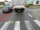 Kamion v Lipůvce srazil chodkyni. Foto Policie ČR