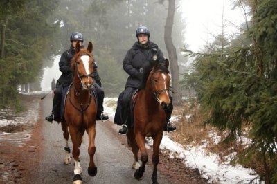 Policisté na koních se zaměřili na kontrolu rekreačních objektů