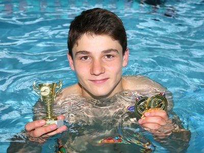 Forma čtrnáctiletého plavce Milana Kučery z Blanska stále roste