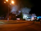Požár střechy v Cetkovicích. Foto HZS JMK