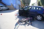 OBRAZEM: Auto srazilo v Boskovicích cyklistu, utrpěl zranění