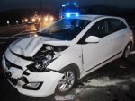 Dvě auta se střetla na křižovatce u Sebranic