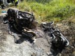 AKTUALIZOVANÉ - Motorkář při srážce zemřel, stroj shořel